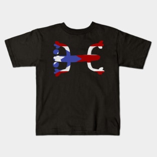 Puerto Rican Flag Frog Variant Kids T-Shirt